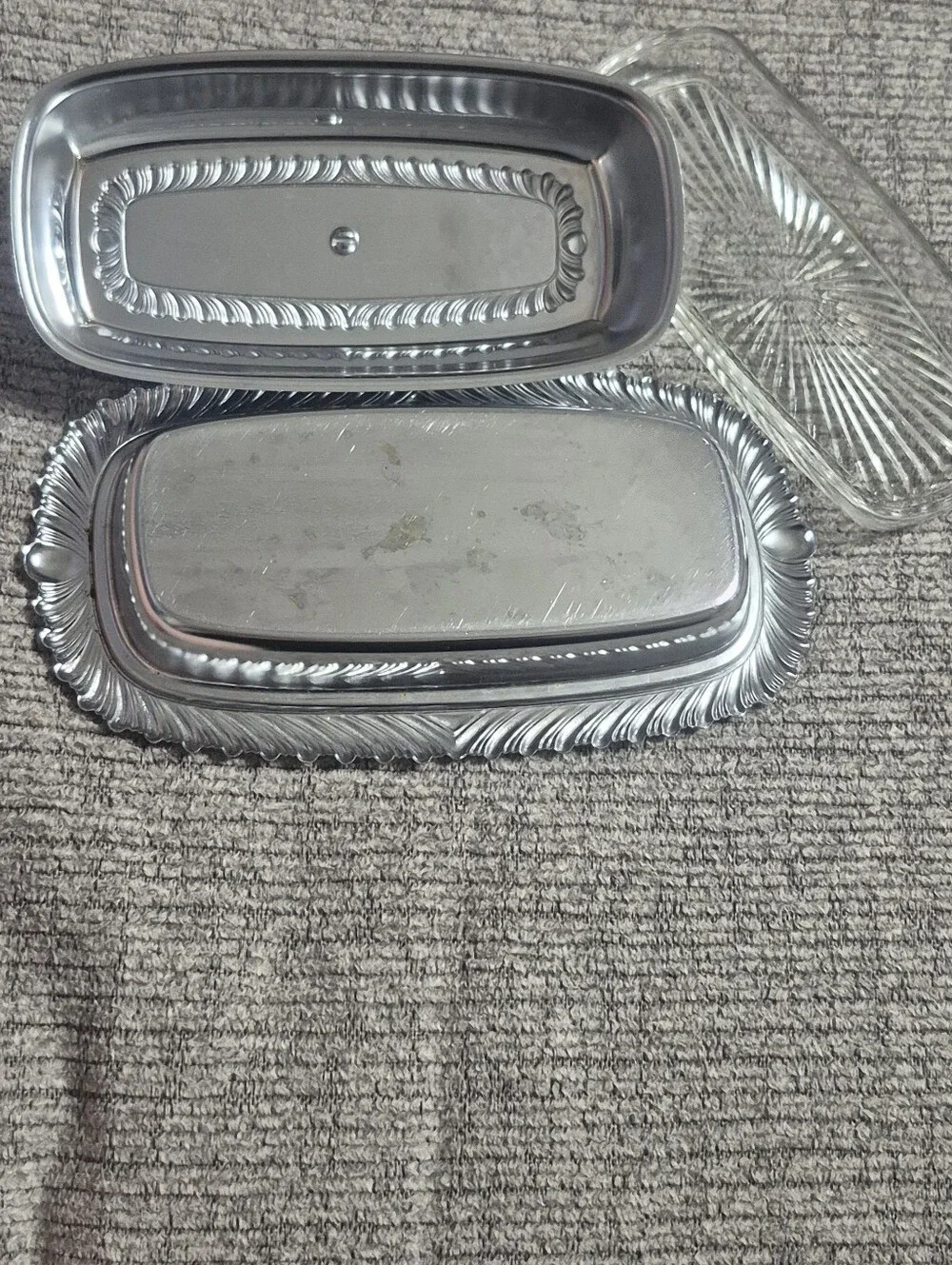 Vintage Silver-Tone Decorative Serving Lid